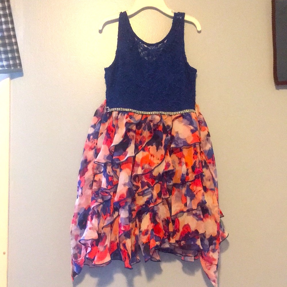 Girls size 8 Emily west formal dress lace, ruffle
